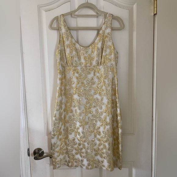 kate spade Dresses & Skirts - Kate Spade Elegant Gold and Ivory Floral Dress